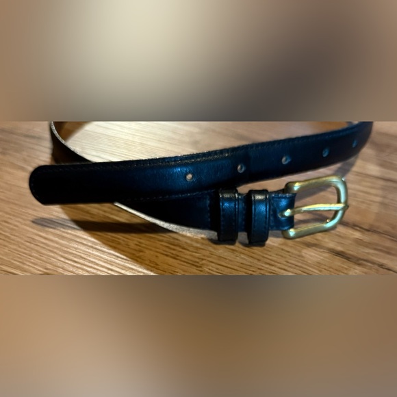 Coach 2800 Womens Small Black Glove Leather Belt Brass Buckle - Picture 1 of 9